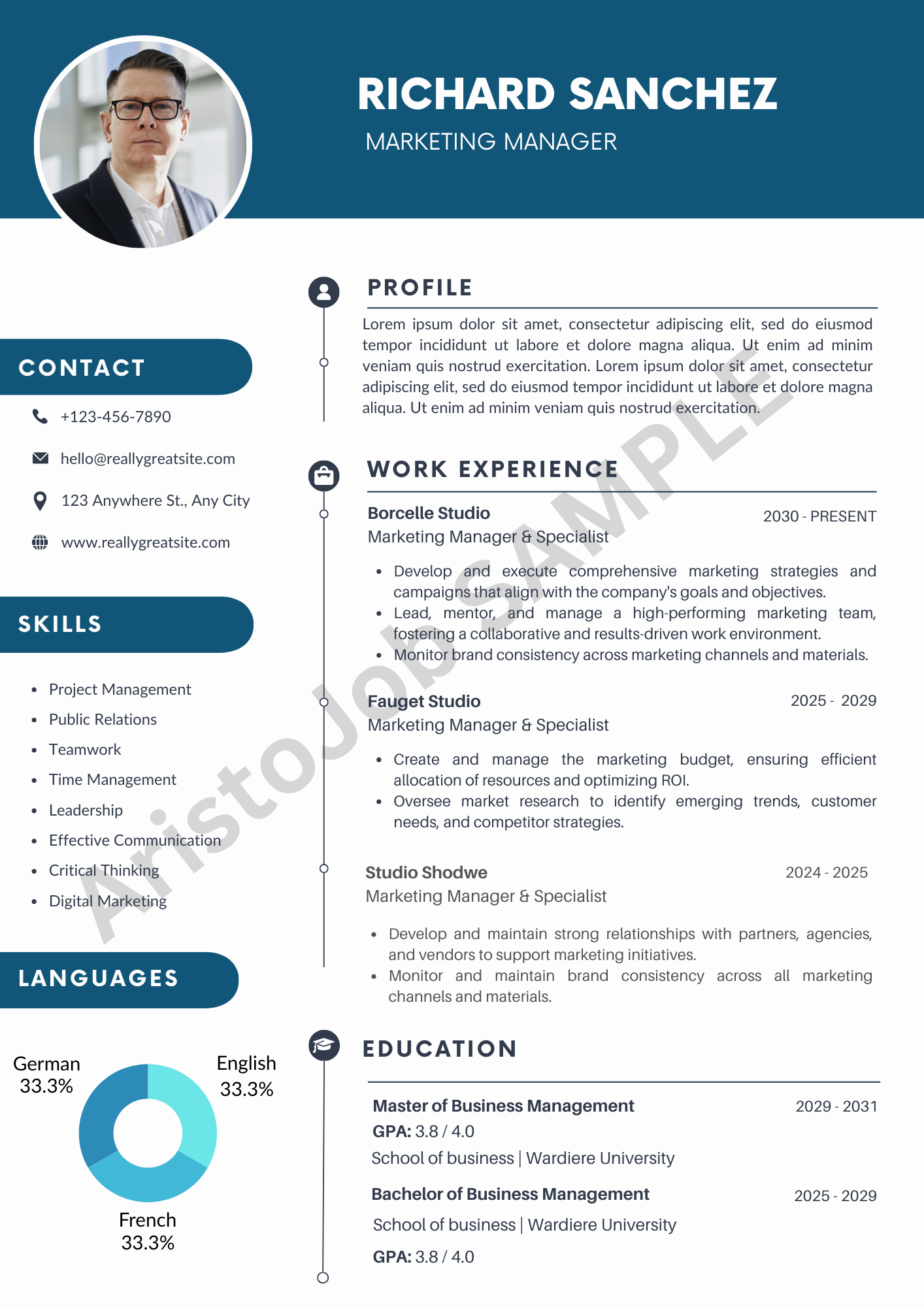 Sample Resume nXLin
